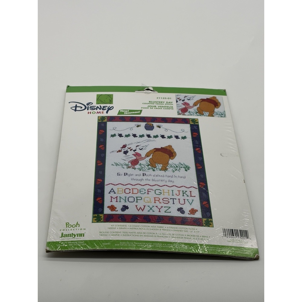 Winnie The Pooh Piglet Blustery Day Sampler Counted Cross Stitch Kit #113218 NIP